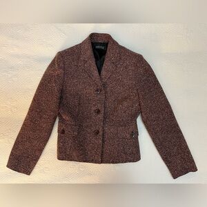 Kasper Women's Maroon Tweed Blazer 4p